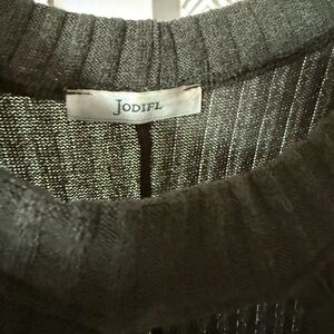 JODIFL Green Ribbed Sleeveless Sweater Dress